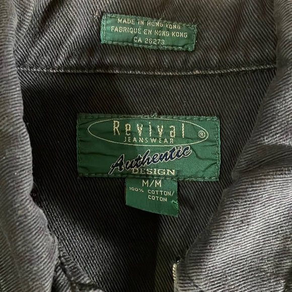 Vintage Black Denim Shirt Jacket - Picture 4 of 7